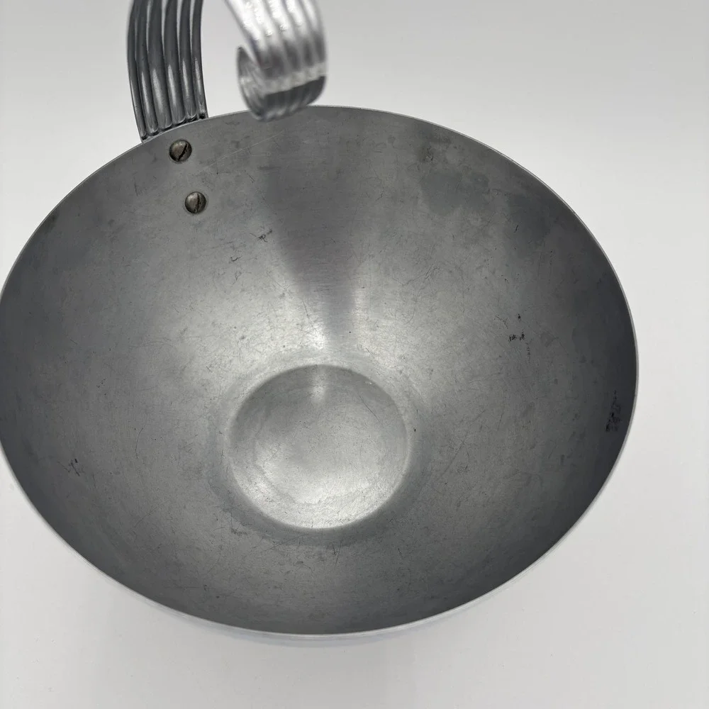 Antique c. 1935 Russel Wright for Chase USA Chrome‎ Metal Ice Bucket Machine Age
